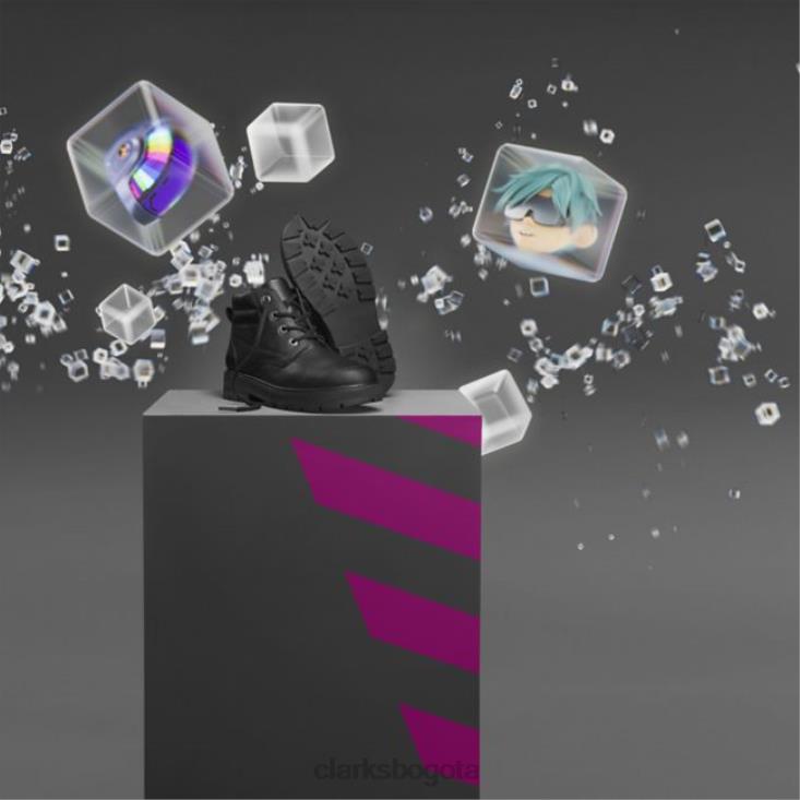 Clarks 0DX8L5730 clarks prague zip kid cuero negro cuero negro unisexo cuero negro