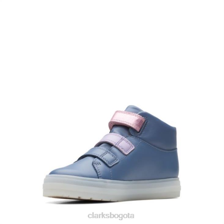 Clarks 0DX8L5733 flare show kid cuero azul claro clarks cuero azul claro unisexo cuero azul claro