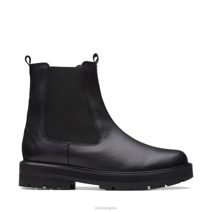 Clarks 0DX8L5734 praga mar juvenil cuero negro clarks de cuero negro niños cuero negro