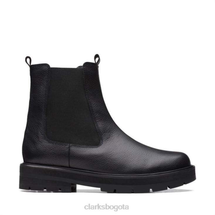 Clarks 0DX8L5734 praga mar juvenil cuero negro clarks de cuero negro niños cuero negro