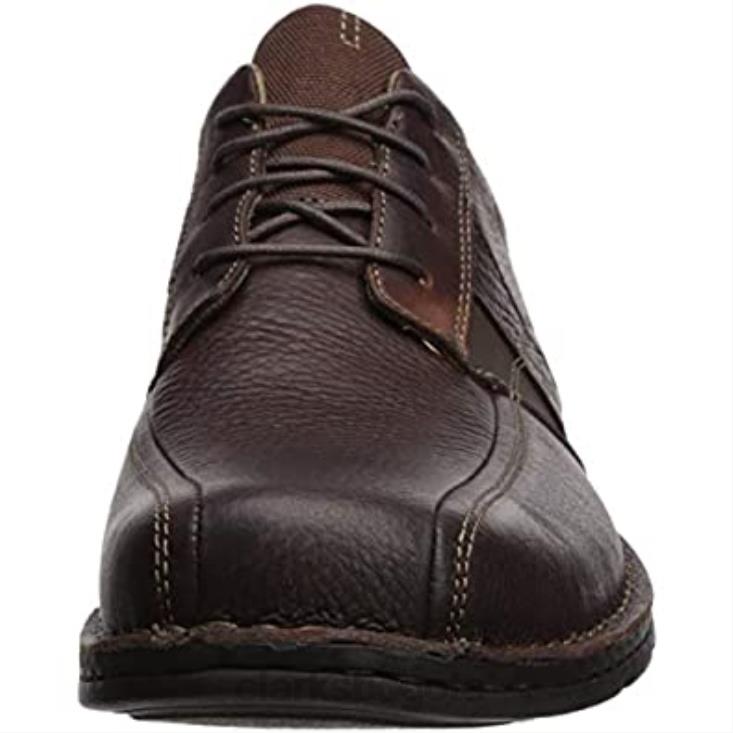 Clarks 0DX8L574 clarks de cuero aceitoso marrón espace oxford para hombre hombres cuero aceitoso marrón