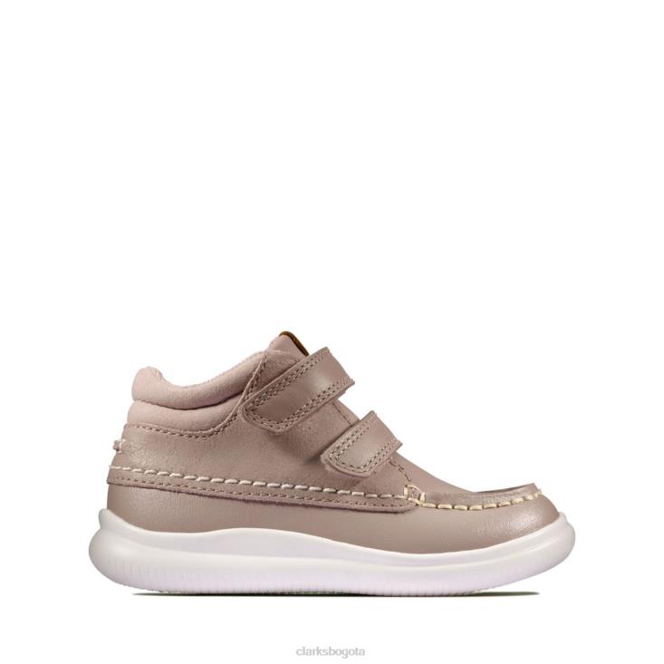Clarks 0DX8L5745 clarks rosa combi leather crest tuktu niño rosa combi leather unisexo cuero combinado rosa