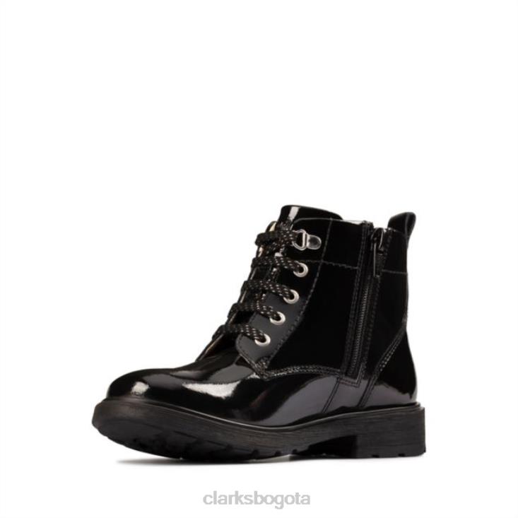 Clarks 0DX8L5751 astrol lace kid charol negro clarks charol negro niños charol negro