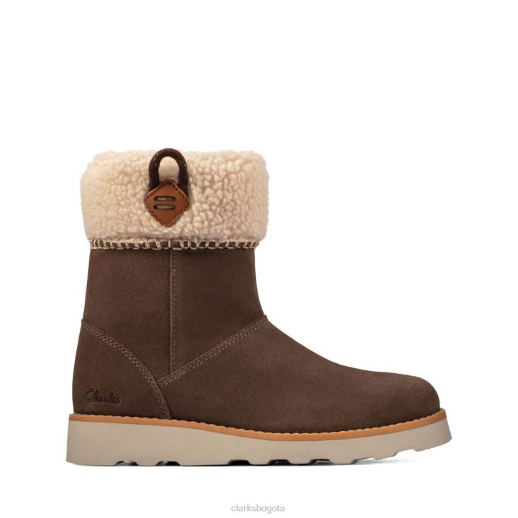Clarks 0DX8L5752 ante nogal clarks corona loop kid ante nogal niños gamuza nogal