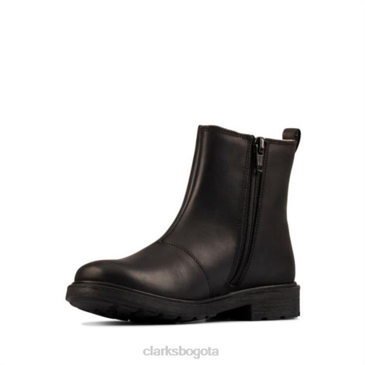 Clarks 0DX8L5757 astrol orkid cuero negro clarks cuero negro niños cuero negro