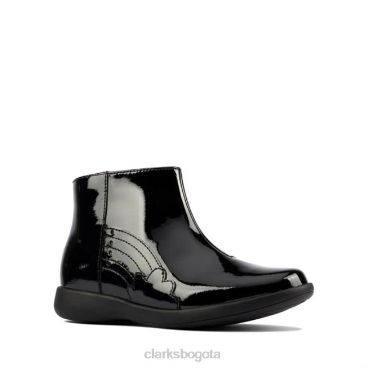 Clarks 0DX8L5759 etch g low kid charol negro charol negro clarks niños charol negro