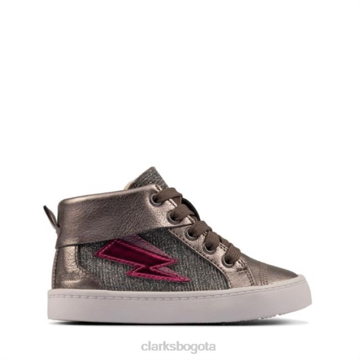 Clarks 0DX8L5762 clarks city mito niño peltre cuero peltre cuero unisexo cuero peltre