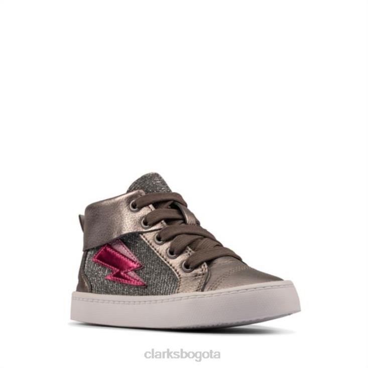 Clarks 0DX8L5762 clarks city mito niño peltre cuero peltre cuero unisexo cuero peltre