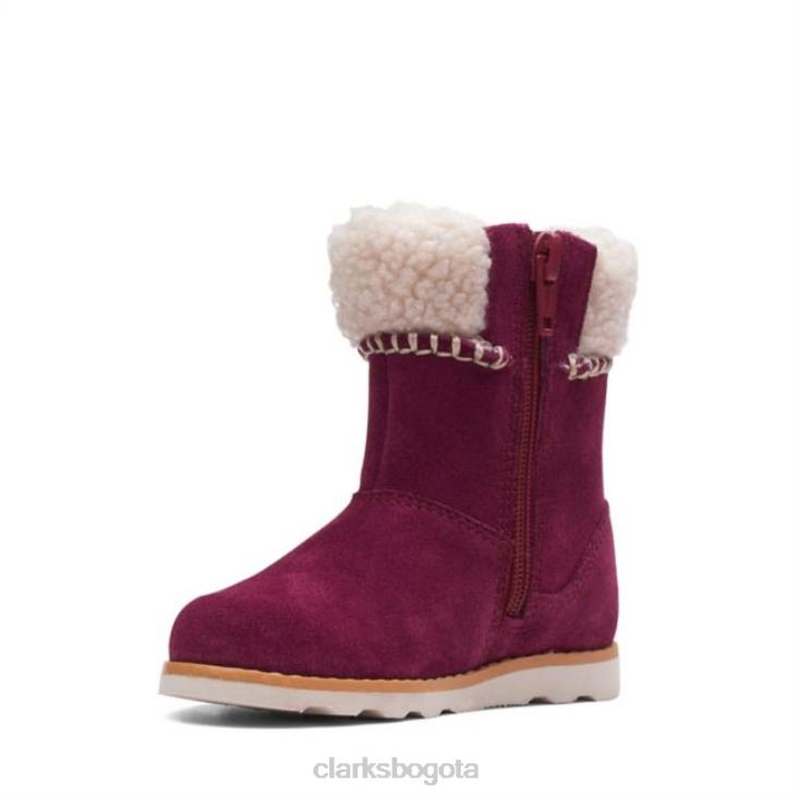 Clarks 0DX8L5765 lazo para la corona niño ante morado clarks ante morado unisexo gamuza morada