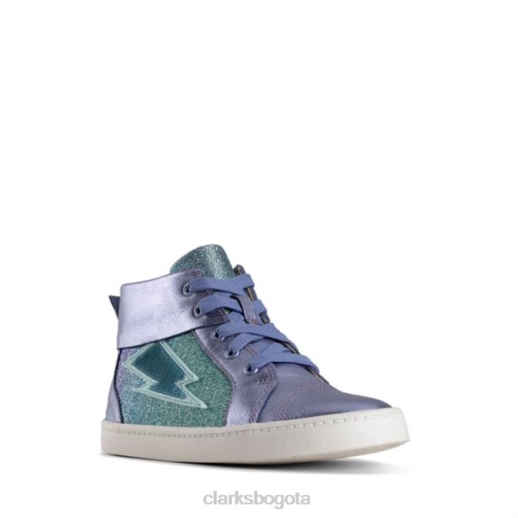 Clarks 0DX8L5767 ciudad mito niño cuero lila clarks cuero lila niños cuero lila