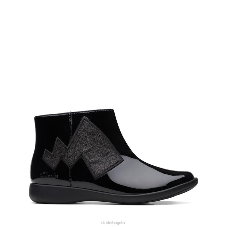 Clarks 0DX8L5768 charol negro clarks etch trail kid charol negro niños charol negro