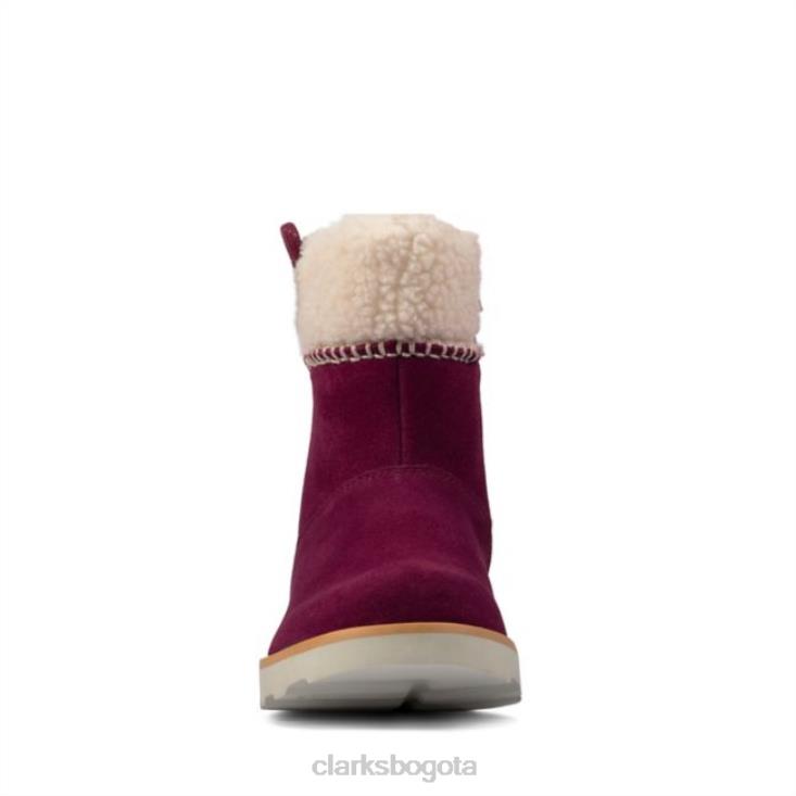Clarks 0DX8L5769 clarks ante morado corona loop niño ante morado niños gamuza morada