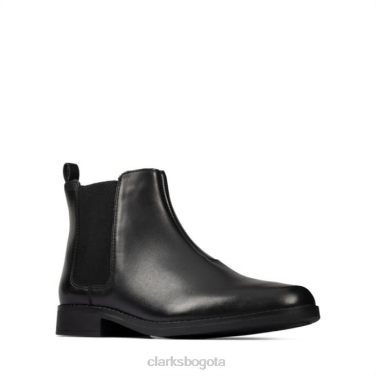 Clarks 0DX8L5773 aubrie walk juvenil cuero negro clarks cuero negro niños cuero negro