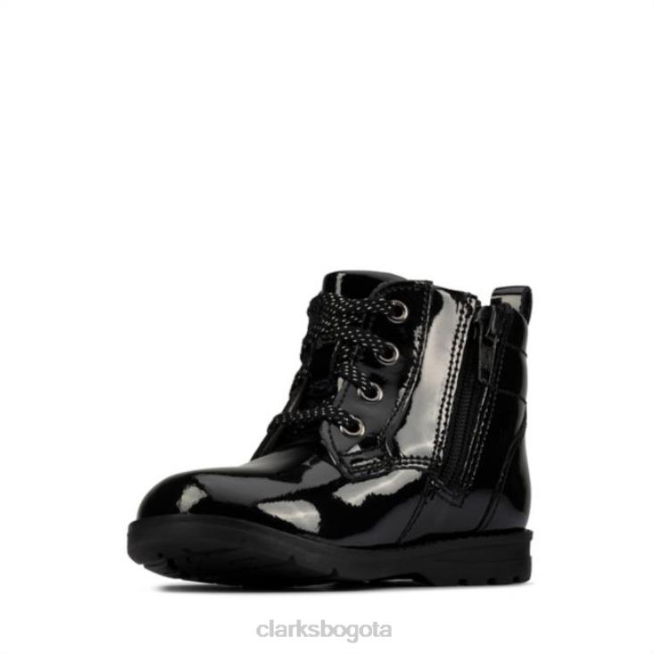 Clarks 0DX8L5778 clarks dabi lace niño charol negro charol negro unisexo charol negro