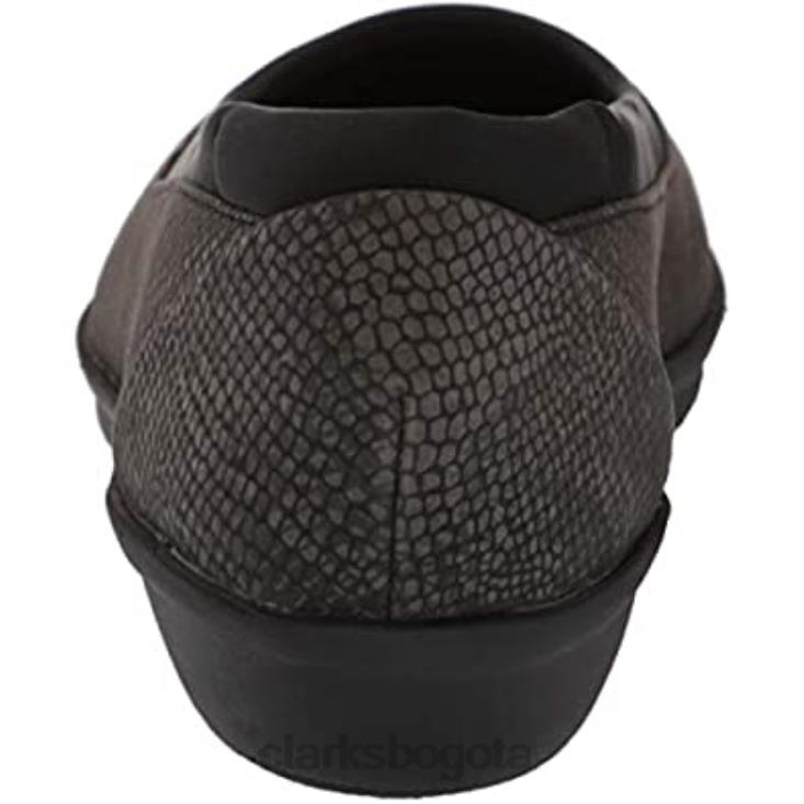 Clarks 0DX8L578 Bailarina baja de mujer clarks negro estampado serpiente sintético mujer