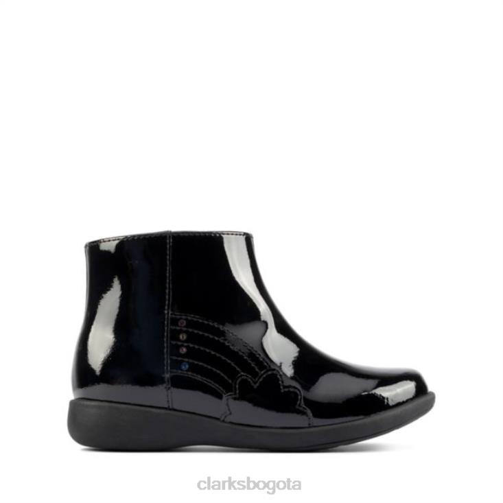 Clarks 0DX8L5787 charol negro clarks etch g low niño charol negro niños charol negro