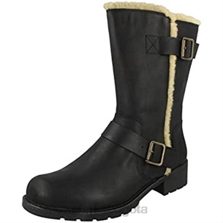 Clarks 0DX8L579 Bota clarks orinoco art de mujer de piel negra mujer cuero negro