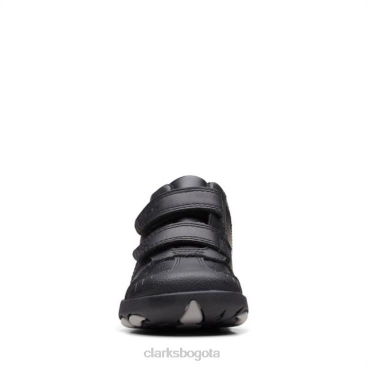 Clarks 0DX8L5791 rex hop niño cuero negro clarks cuero negro niños cuero negro