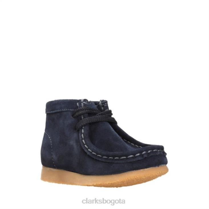 Clarks 0DX8L5795 Bota clarks wallabee de ante azul marino ante azul marino niños gamuza azul marino