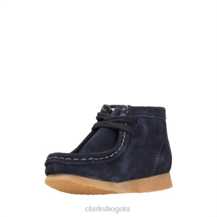 Clarks 0DX8L5795 Bota clarks wallabee de ante azul marino ante azul marino niños gamuza azul marino