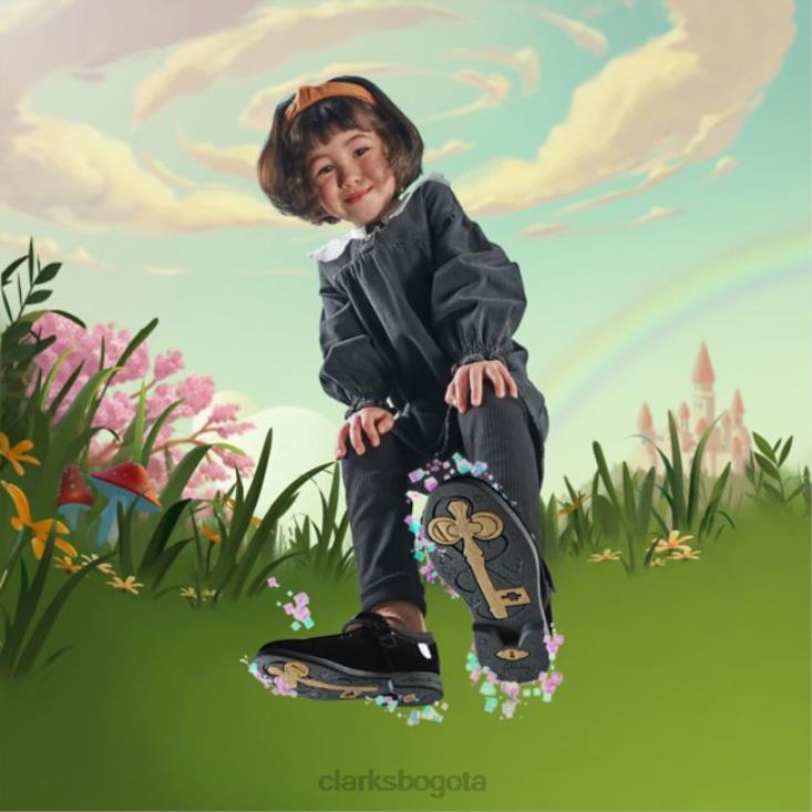 Clarks 0DX8L5807 paso mágico lo niño charol negro clarks charol negro niños charol negro