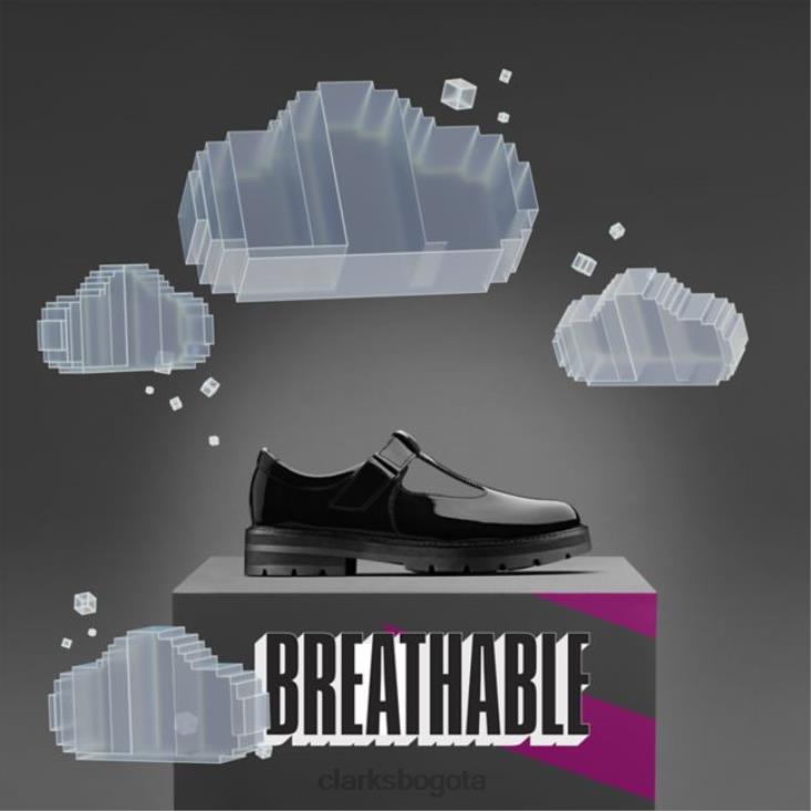 Clarks 0DX8L5808 charol negro clarks prague brill juvenil charol negro niños charol negro