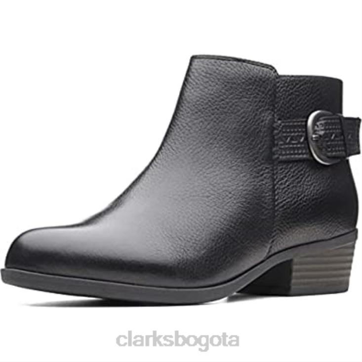 Clarks 0DX8L581 botines de moda addiy kara de cuero con punta almendrada para mujer clarks negro mujer