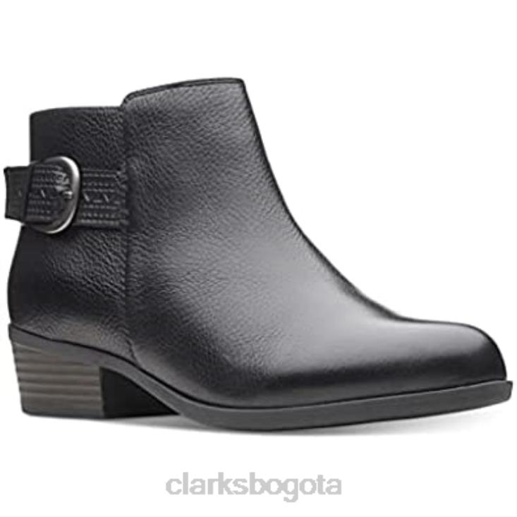 Clarks 0DX8L581 botines de moda addiy kara de cuero con punta almendrada para mujer clarks negro mujer