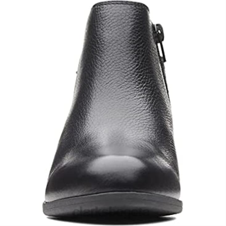 Clarks 0DX8L581 botines de moda addiy kara de cuero con punta almendrada para mujer clarks negro mujer