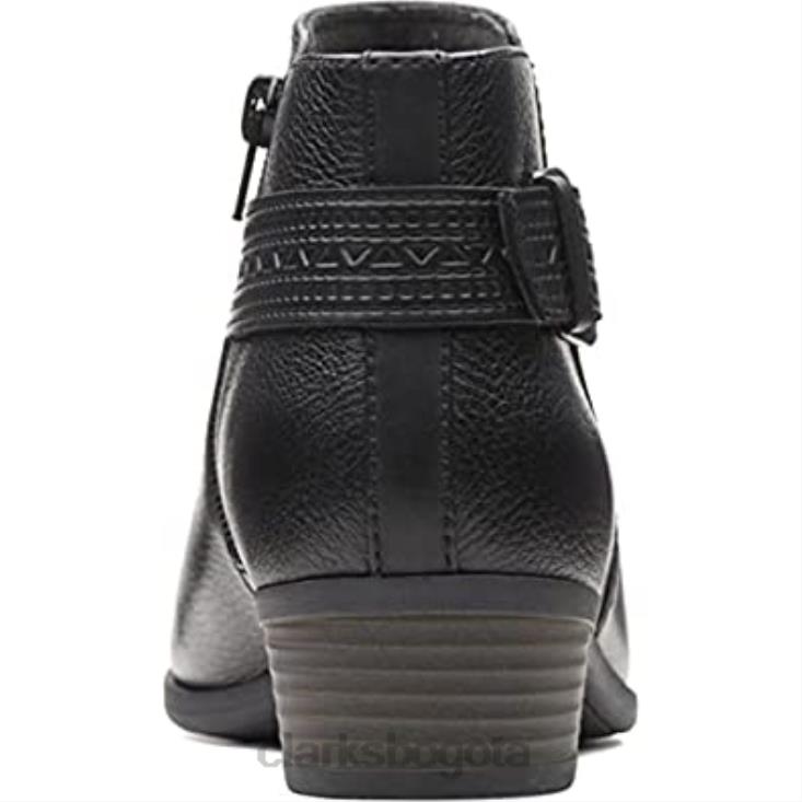 Clarks 0DX8L581 botines de moda addiy kara de cuero con punta almendrada para mujer clarks negro mujer
