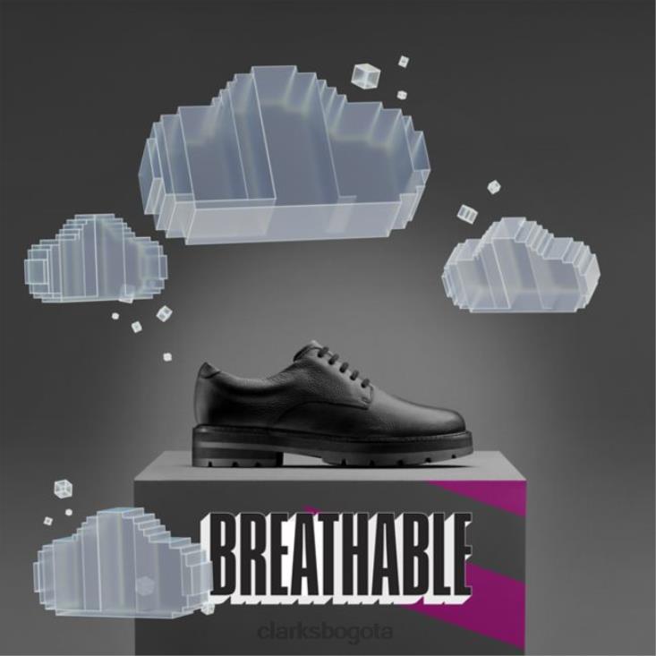 Clarks 0DX8L5810 clarks prague lace juvenil cuero negro cuero negro niños cuero negro