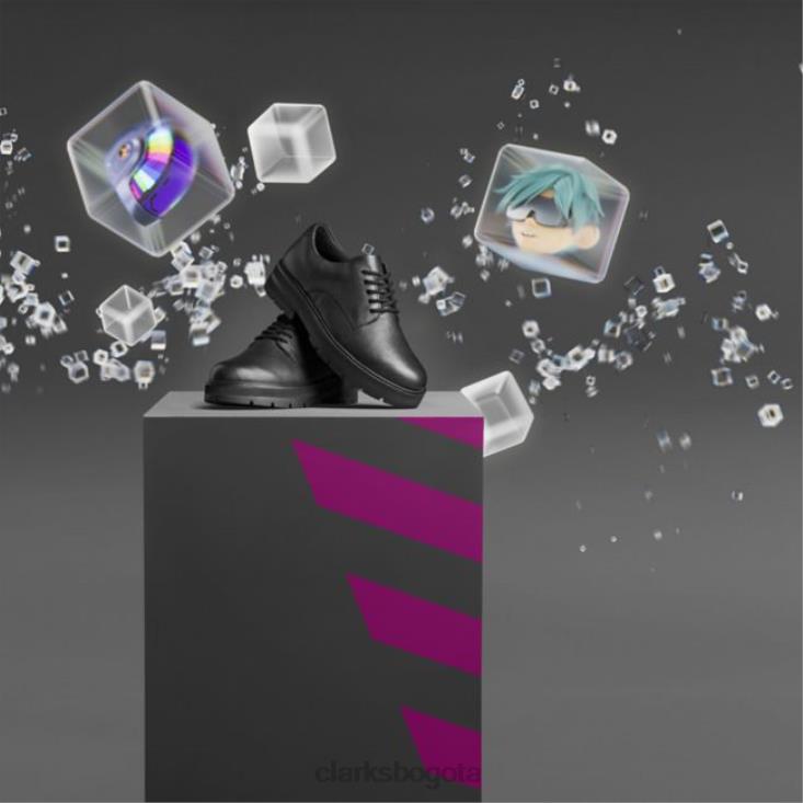 Clarks 0DX8L5810 clarks prague lace juvenil cuero negro cuero negro niños cuero negro