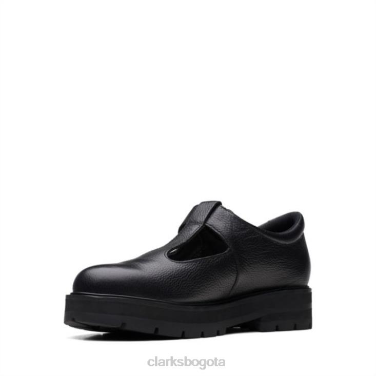Clarks 0DX8L5813 praga brill juvenil cuero negro clarks cuero negro niños cuero negro