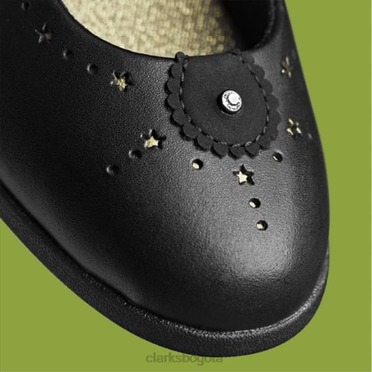 Clarks 0DX8L5816 clarks magic step bar cuero negro niño cuero negro niños cuero negro