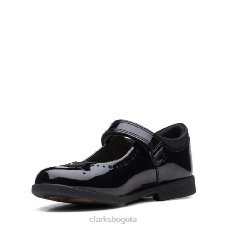 Clarks 0DX8L5818 clarks magic step bar charol negro antiguo charol negro niños charol negro