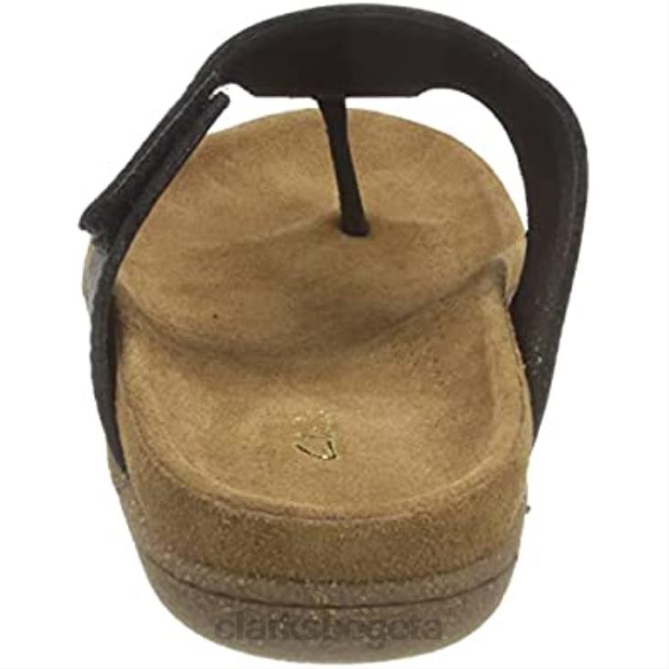 Clarks 0DX8L582 clarks pilton post chanclas de cuero negro para hombre hombres cuero negro