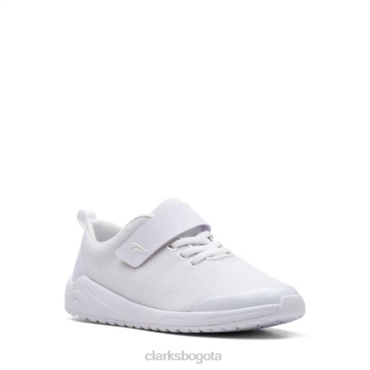 Clarks 0DX8L5826 clarks aeon pace viejo blanco blanco niños blanco