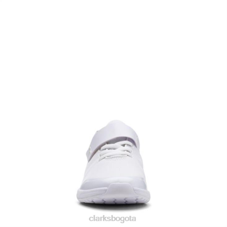 Clarks 0DX8L5826 clarks aeon pace viejo blanco blanco niños blanco