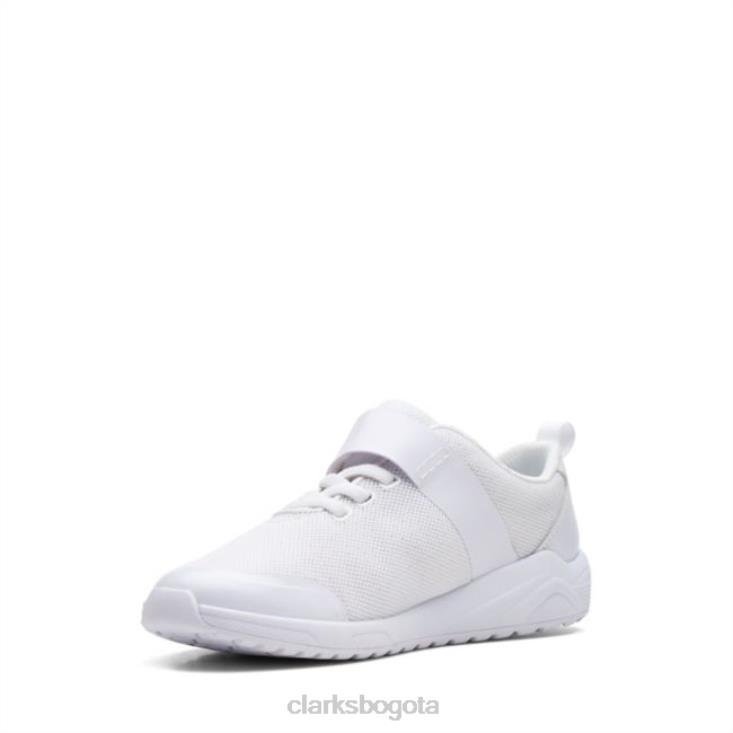 Clarks 0DX8L5826 clarks aeon pace viejo blanco blanco niños blanco