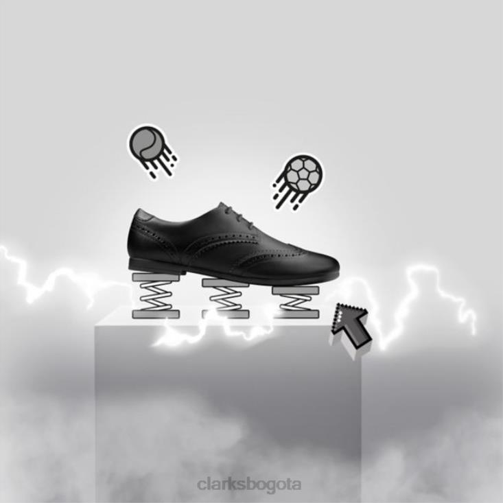 Clarks 0DX8L5829 scala lace juvenil cuero negro clarks cuero negro niños cuero negro