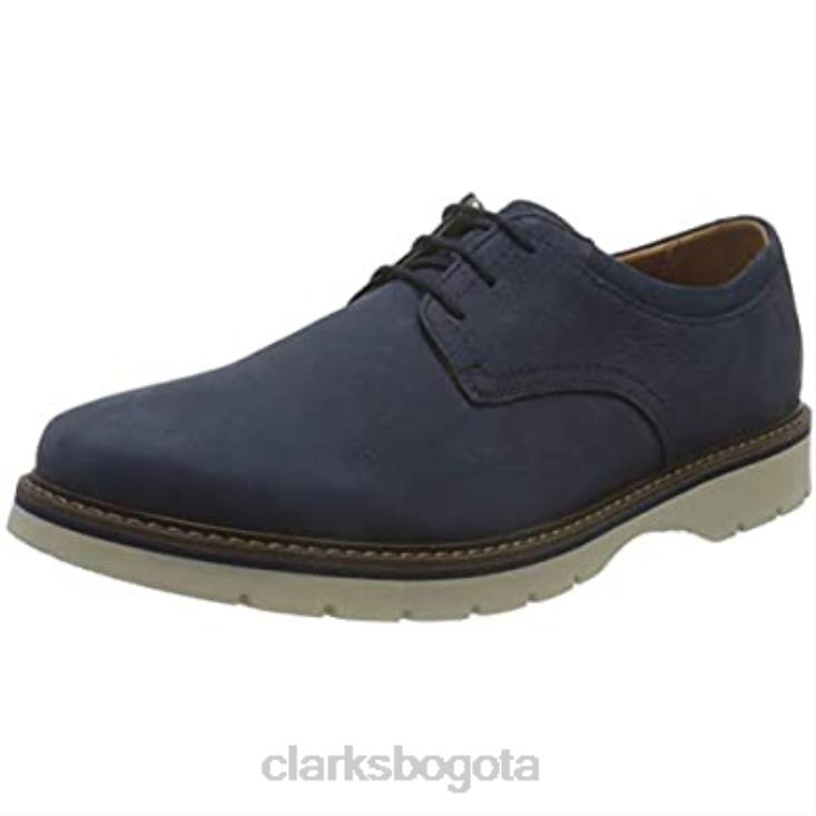 Clarks 0DX8L583 zapatos planos bayhill plaoxford clarks nobuck azul oscuro para hombre hombres nubuck azul oscuro
