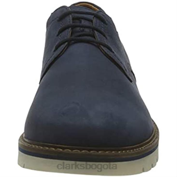 Clarks 0DX8L583 zapatos planos bayhill plaoxford clarks nobuck azul oscuro para hombre hombres nubuck azul oscuro