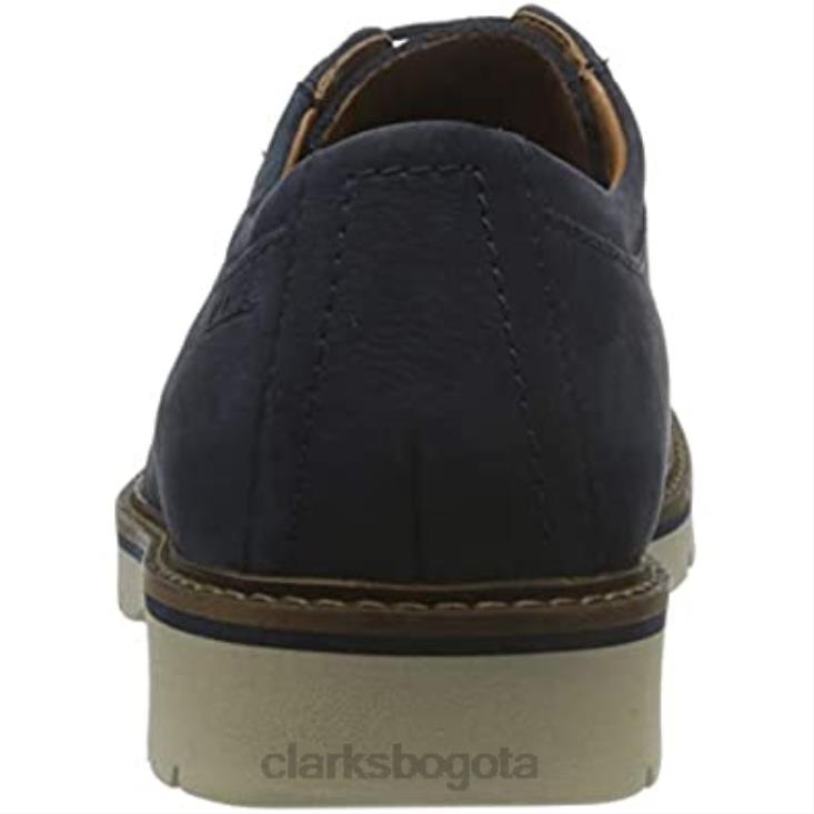 Clarks 0DX8L583 zapatos planos bayhill plaoxford clarks nobuck azul oscuro para hombre hombres nubuck azul oscuro