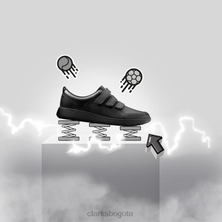 Clarks 0DX8L5831 scape sky juvenil cuero negro clarks cuero negro niños cuero negro