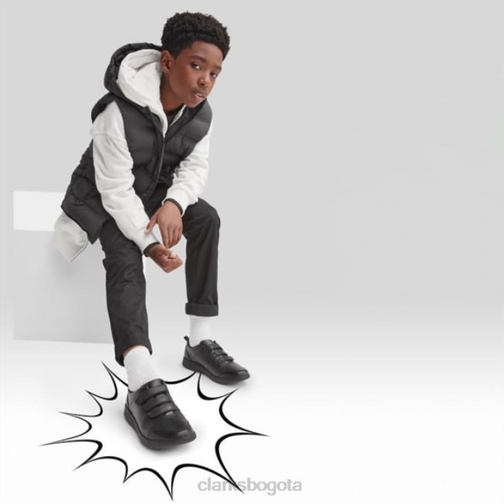 Clarks 0DX8L5831 scape sky juvenil cuero negro clarks cuero negro niños cuero negro