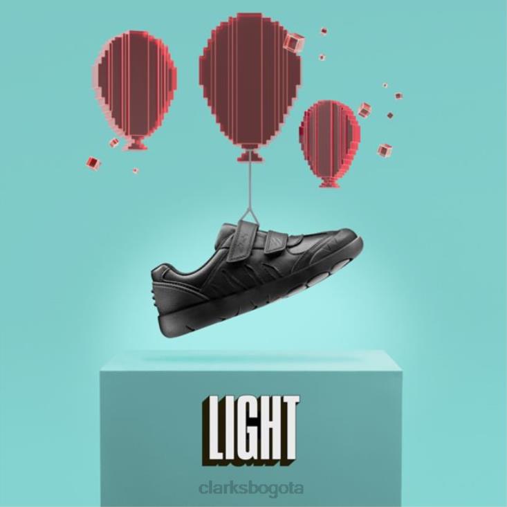 Clarks 0DX8L5836 cuero negro rex stride niño clarks de cuero negro unisexo cuero negro