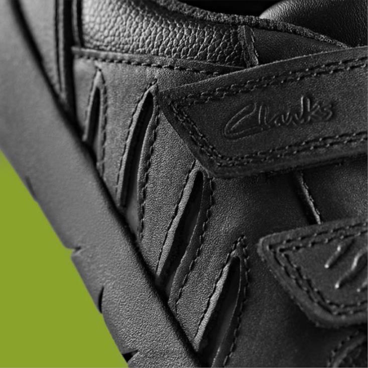 Clarks 0DX8L5836 cuero negro rex stride niño clarks de cuero negro unisexo cuero negro