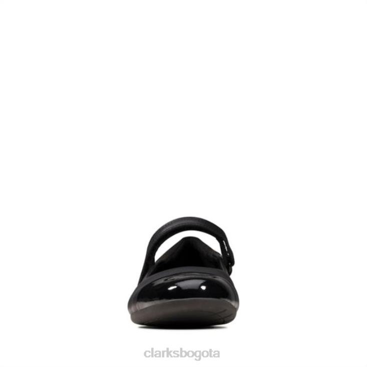 Clarks 0DX8L5838 scala gem juvenil cuero negro clarks de cuero negro niños cuero negro