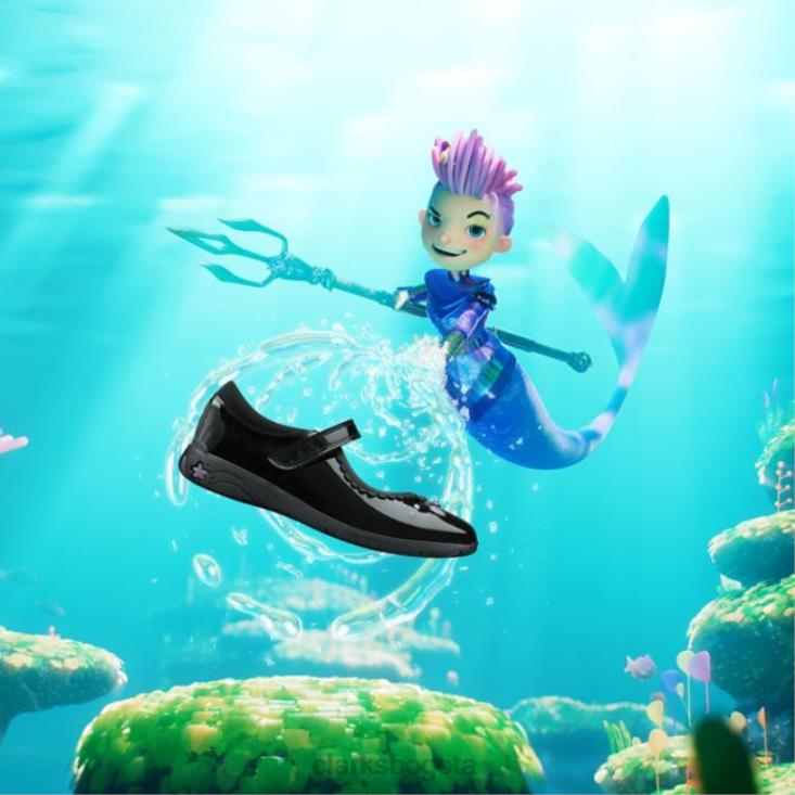 Clarks 0DX8L5843 charol negro clarks sea shimmer niño charol negro niños charol negro