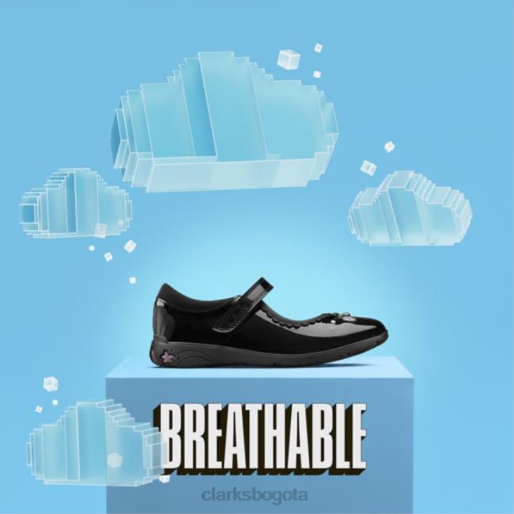 Clarks 0DX8L5843 charol negro clarks sea shimmer niño charol negro niños charol negro